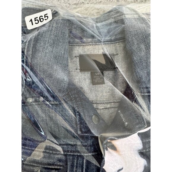 NWOT True Religion Womens S/P Denim Jacket Made-USA Button-Up Faded Blue Casual - Picture 12 of 12